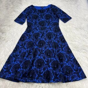 Lands' end a line dress, royal blue, size medium